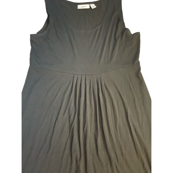 Chico’s Little Black Dress / Scoop Neck / Stretchy & Pleated / Size Large - Picture 3 of 9